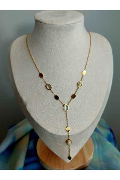 Kaan Accessoire White Oval Y Necklace