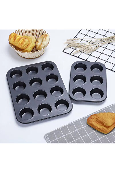 BKC HOME 12-Piece Muffin Cake Mold – Durable, Multipurpose Baking Mold