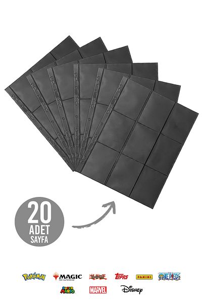 Pokscard Single Page Card Albums (Total 20 Pages 360 Card Holder)