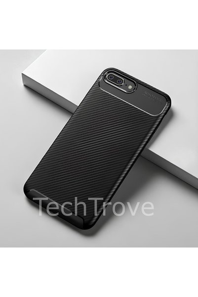 TechTrove حافظة لهاتف آيفون 8 بلس مع حماية للكاميرا وممتصة للصدمات من ألياف ا...