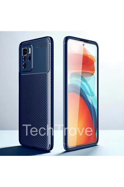 TechTrove Poco X3 Gt Case Shock Absorbing Carbon Fiber Pattern with Camera Pr...