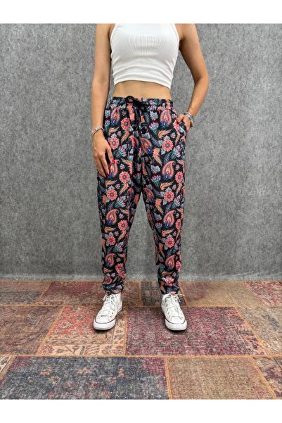 FıttingRoom Patterned Trousers with Elastic Waist