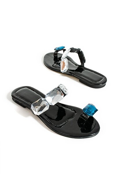 Alphus Γυναικείες κομψές εισαγόμενες πέτρινες παντόφλες Izlife