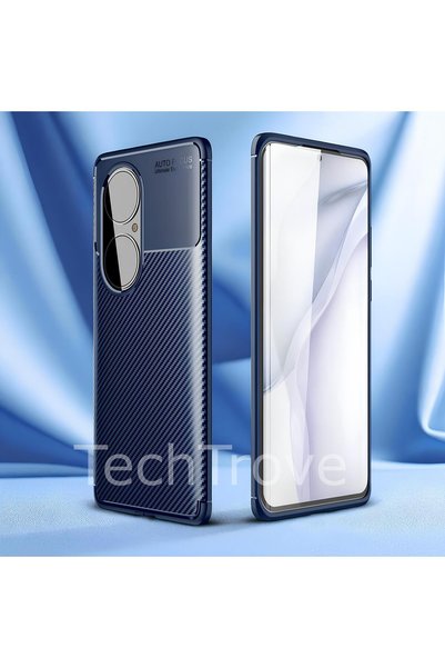 TechTrove Huawei P50 Pro Case Shock-Absorbing Carbon Fiber Pattern with Camer...