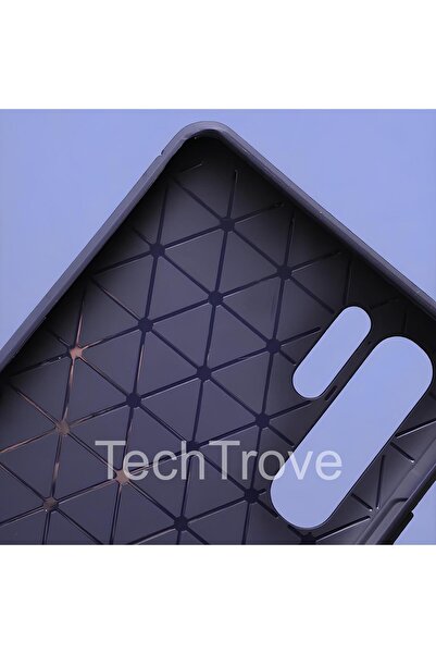TechTrove One Plus 10 Pro Kılıf Kamera Korumalı Darbe Emici Karbon Fiber Desenli Renk Atmaz Silikon Kapak