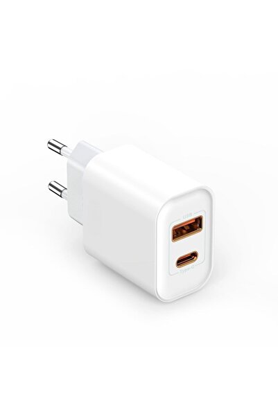 OEM Încărcător de perete, 3A, 20W PD+ QC 3.0, 1xUSB / 1xUSB-C + cablu Micro USB, alb