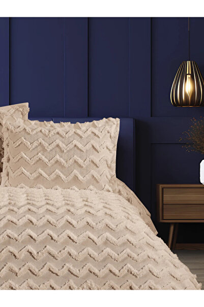 femmhome Premium Pompom Luxury Pique Set - Bedspread Double Bohemian Triangle