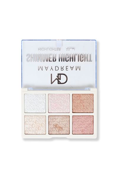 maycreate Shimmer Highlighter Palette A six-color highlighter palette for a shimmery glow and natural radiance.