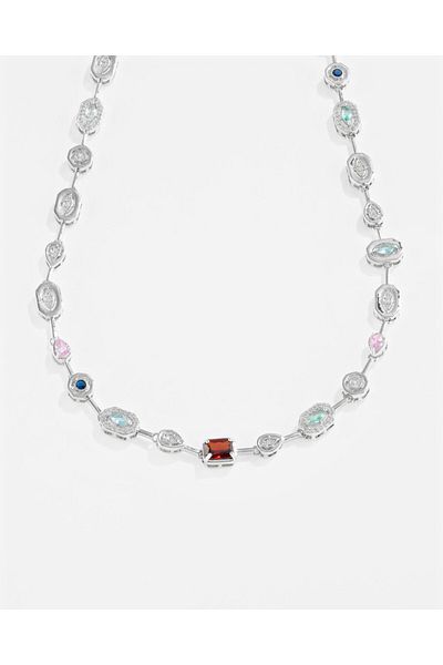 LONDONACS Silver Color Choker Necklace