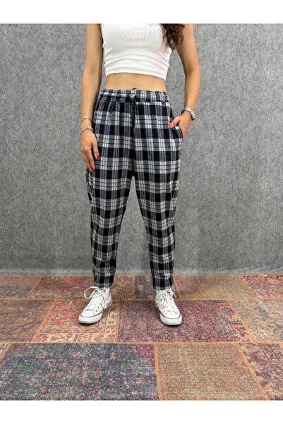 FıttingRoom بنطلون منقوش بخصر مطاطي على شكل جزرة