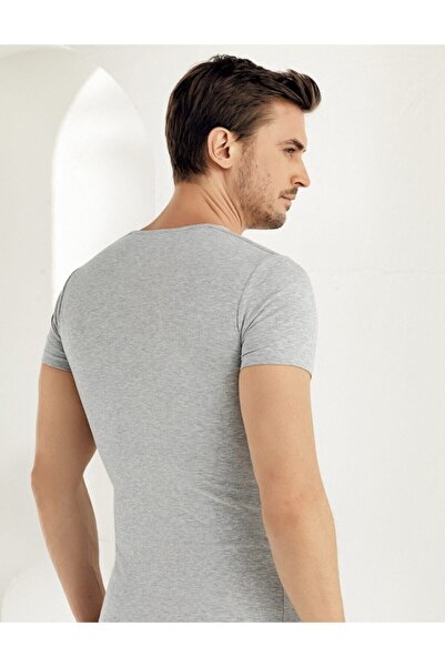 Şahinler Men's Short Sleeve Crew Neck Lycra Single Jersey Undershirt