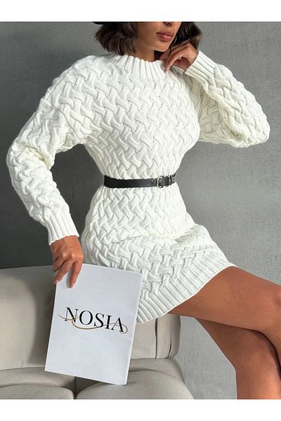 nosia fashion Cross Braided Standard Size Knitwear Tunic