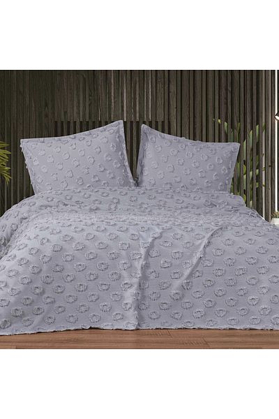 femmhome Premium Pompom Luxury Pique Set - Bedspread Double Bohemian Circle