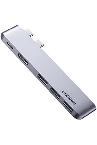 Ugreen 5-In-2 USB C Hub for MacBook Pro 2022 M1 Dual Type C Dock Adapter