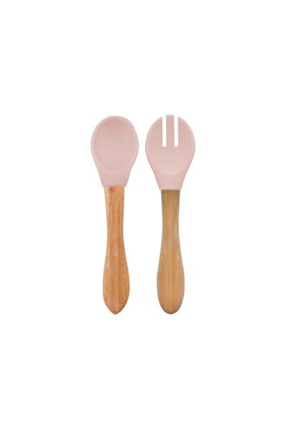 NW NessiWorld مجموعة ملعقة وشوكة طعام من نيسا وورلد OiOi باللون الوردي