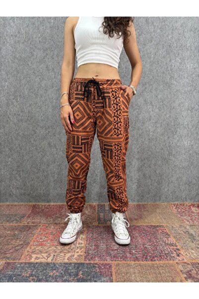 FıttingRoom Patterned Trousers with Elastic Waist