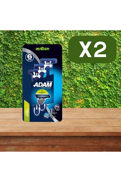 Adam Shaving Razor Three Blades 6Pcs X 2 Pcs