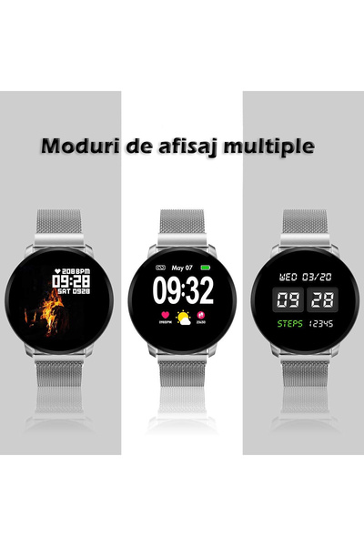 İSP Ceas SmartWatch LikeSmartFiT ConnectForce, 1.22" Touch HD Display, Notificari, Monitorizare Ritm Car