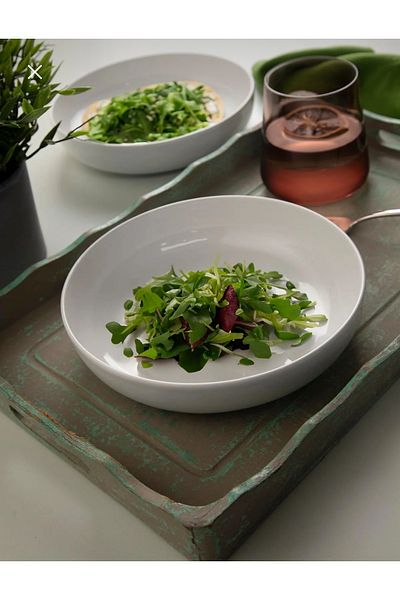 Kulvar Set of 2 Pearl Mood Kütahya Series 20cm Salad Plates