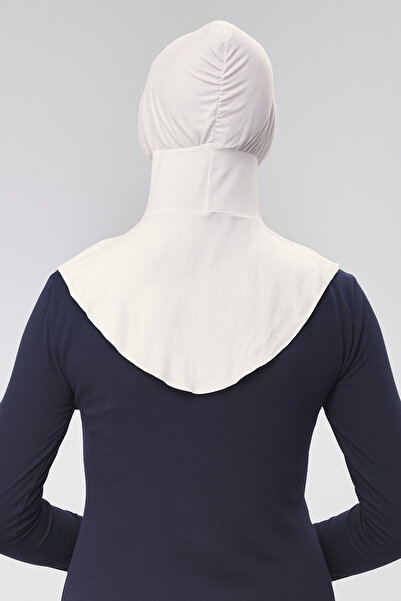 Mesa Charm Women's Hijab Sports Bonnet with Hijab Neck Collar Ecru