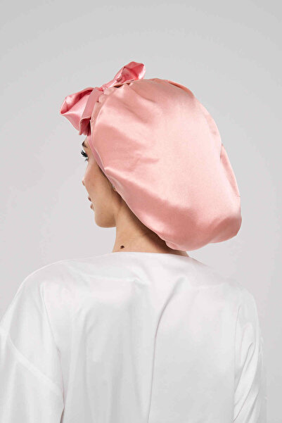 En Privé Bonetă Mulberry din mătase XL – Auriu roz