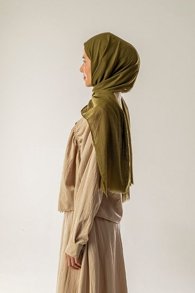 FLEUR SOİE Cotton Shal Khaki