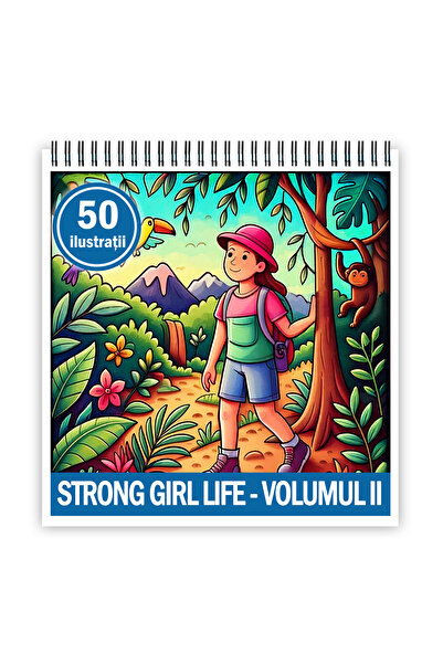 Legendary Gifts Carte de colorat antistres, 50 de imagini Strong Girl Life - ...
