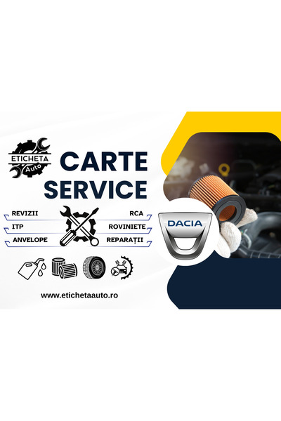 Eticheta Auto Carte service Dacia