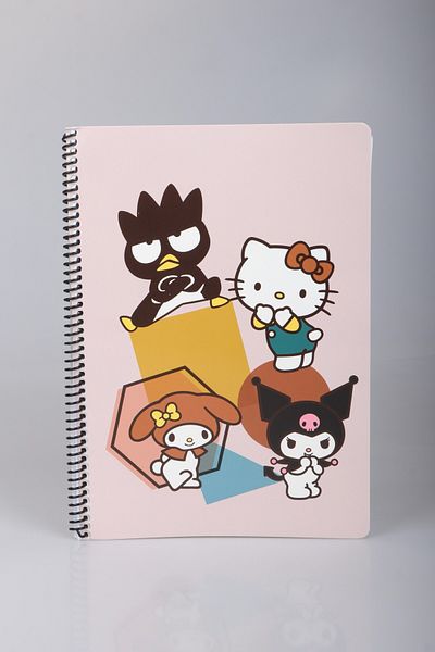 Hello Kitty Dekomus with License Hello Kitty and Friends "Single" A4 Lined School Notebook 80 Leaves