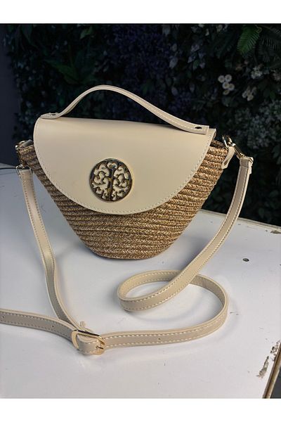 MaVaux Zuma Straw Leather Mixed Cross Stylish Bag