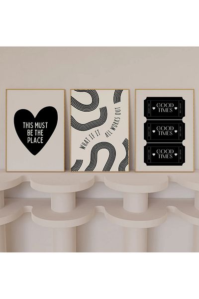 NT Handmade Natural Wooden Framed Uv Printing Good Times Written Wall Painting – Modern & Stylish Wall Decor