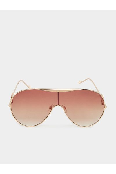 Styli Wide Aviator Sunglasses with Adjustable Nose Pads