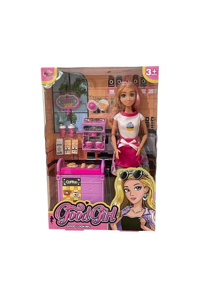 KdrElektronik Educational Children's Toy Wg66748 Vardem Boxed Cafe Operating Doll Set 11.5 Inch