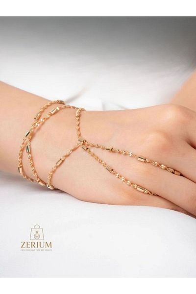 ZERİUM Gold Color Shahmeran with Minimal Cylindrical Detail