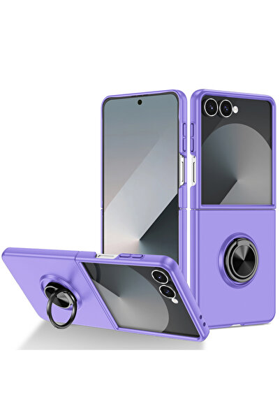 REDz Accessories Carcasă cu inel rotativ metalic pentru Samsung Z Flip7, prot...