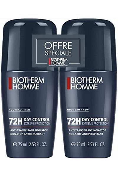 Biotherm Homme 72H Day Control Extreme Protection Non-Stop Anti-Perspirant Roll-On, 2x75ml