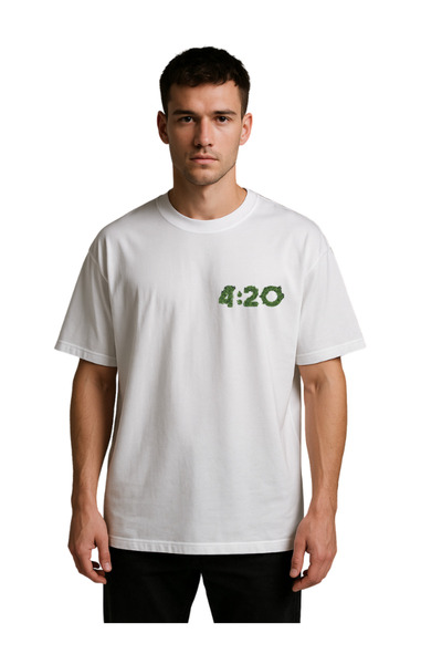 özel tasarım oversize t'shirt 4.20 baskılı