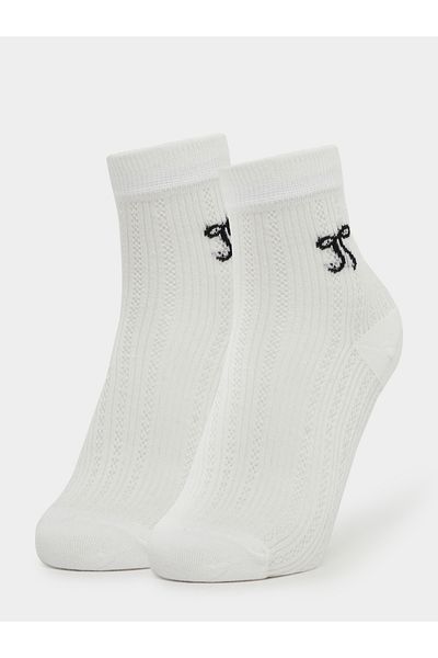 Styli Ribbon Print Crew Socks