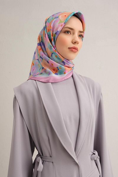 Armine Abstract Pattern Pure Silk Sura Scarf 9300 06