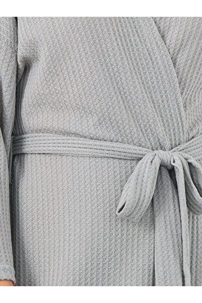 Styli Waffle Textured Waist Tie-Up Robe