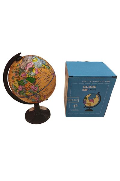 Generic Earth Globe Brown with Stand In English Markings