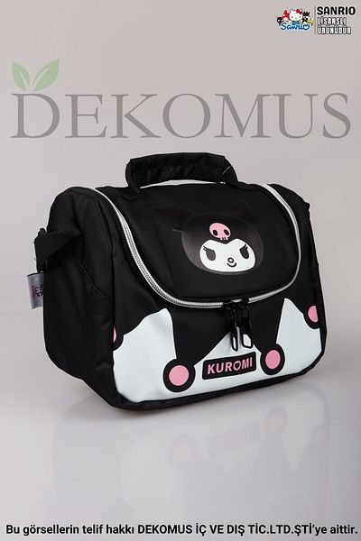 kuromi New Season Licensed "Shadow Chic Collection" Leather Lunchbox with Thermos by Dekomus "Dek