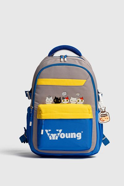 Fiyaka Young 51943 School Backpack Student Daily Travel Holiday Sports Walking Outing Blue