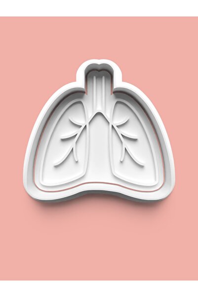 AKTASTORE قالب كوكيز على شكل كبدة الرئة وقالب عجينة السكر