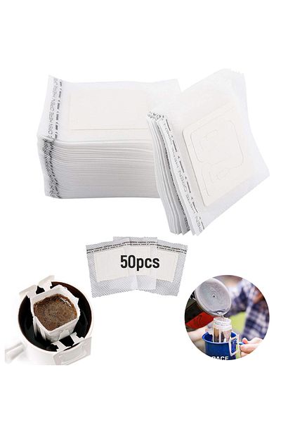 Omran Cart 50pcs Hanging Ear Drip Coffee Bags, Portable Disposable Filters for Travel & Home