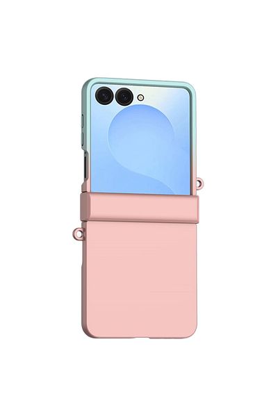 REDz Accessories Husă de protecție cu balamale pentru Samsung Galaxy Z Flip7, rezistentă la șocuri, albastră și roz