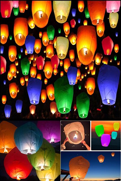 Genel Markalar 3 Adet Uçan Dilek Feneri – Renkli Gökyüzü Şöleni ile Dileklerinizi Göğe Uçurun! Pratik Kullanışlı