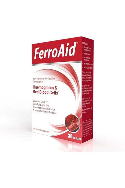 VITAL HEALTHCARE Ferro Aid Iron Tablets Hemoglobin And Red Blood Cells | With Vitamins C, B12 And Fo