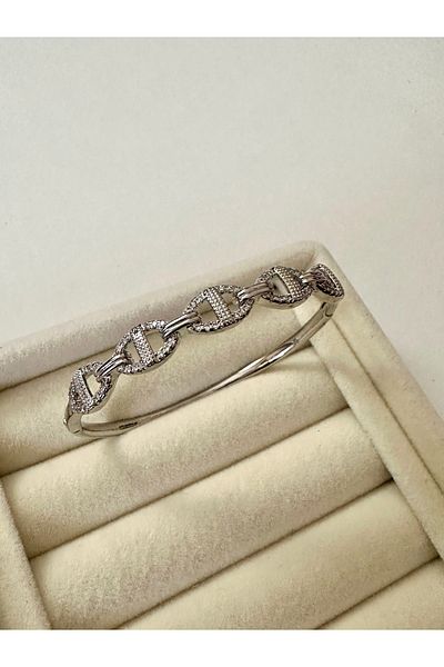 Lumina Atelier Zircon Silver Steel Bracelet