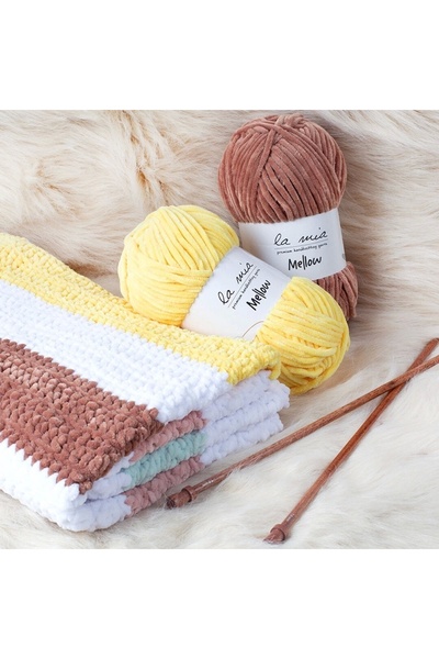 La Mia Yarn Ață de tricotat manual La Mia Mellow Petrol Blue - 918 - 34164